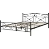 Beliani Metalinė lova RODEZ 180 x 200 cm, juoda