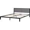 Beliani Metalinė lova CLAMART 180 x 200 cm pilka
