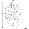 Beliani Sieninis veidrodis DECIZE 113 cm 77 cm metalinis auksinis