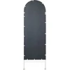 Beliani Sieninis veidrodis JARNAGES 45 cm 145 cm metalinis baltas