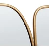 Beliani Sieninis veidrodis DIANCEY 70 cm 100 cm metalinis auksinis