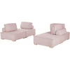 Sofa Beliani Modulinis 4 vietų poilsio komplektas TIBRO rožinės spalvos