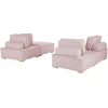 Sofa Beliani Modulinis 4 vietų poilsio komplektas TIBRO rožinės spalvos