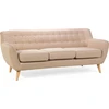 Beliani Trivietė sofa MOTALA, smėlio spalvos