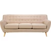 Beliani Trivietė sofa MOTALA, smėlio spalvos