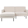 Beliani 2 vietų kampinė sofa BREDA, šviesiai smėlio spalvos, dešininė