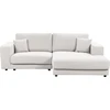 Beliani Trivietė kampinė sofa LOFOTEN kreminės spalvos kairinė