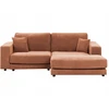 Beliani 3 vietų kampinė sofa LOFOTEN ryškiai raudona, kairinė