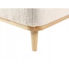 Beliani Trivietė kampinė sofa SIMOS Boucle balta kairinė