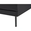 Beliani Kampinė sofa 2 asmenims BREDA, juoda, kairinė
