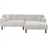 Beliani Trivietė kampinė sofa HOLT, šviesiai pilka, kairinės pusės