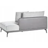 Beliani Trivietė kampinė sofa MYKEN šviesiai pilka, dešininė