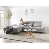 Beliani 4 vietų kampinė sofa IKAST šviesiai pilkos spalvos dešininė
