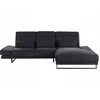 Beliani 4 vietų kampinė sofa IKAST juoda kairinė