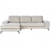 Beliani 4 vietų kampinė sofa KIRUNA, veliūras, šviesiai smėlio spalvos, dešinė pusė