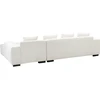 Beliani 4 vietų kampinė sofa LUNGO, „Boucle“ audinys, balta, su otomanu, kairinė