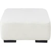 Beliani 4 vietų kampinė sofa LUNGO, „Boucle“ audinys, balta, su otomanu, kairinė