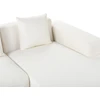 Beliani 4 vietų kampinė sofa LUNGO, „Boucle“ audinys, balta, su otomanu, kairinė