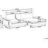 Beliani Trivietė kampinė sofa MALOY, šenilas, kreminė balta, kairinė