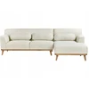Beliani Trivietė kampinė sofa SIMOS, kreminė balta, kairinė