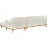Beliani Trivietė kampinė sofa SIMOS, kreminė balta, kairinė
