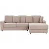 Beliani 4 vietų kampinė sofa KOHLO smėlio/pilkos spalvos, kairinė