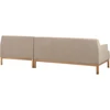 Beliani Trijų vietų kampinė sofa SOSJO, smėlio ir pilkos spalvos, kairinė
