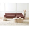 Beliani Trivietė kairinė kampinė sofa SOSJO burgundo spalvos
