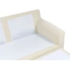 Beliani Trivietė kampinė sofa ELVENES, šviesiai smėlio spalvos