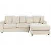 Beliani 4 vietų kampinė sofa KOHLO, šviesiai smėlio spalvos, kairinė
