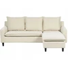 Beliani Trivietė kampinė sofa ELVENES, šviesiai smėlio spalvos