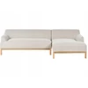 Beliani Trivietė kampinė sofa SOSJO, šviesiai smėlio spalvos, kairinė