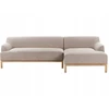 Beliani Trivietė kampinė sofa SOSJO, šviesiai ruda, kairinė
