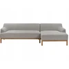 Beliani Trivietė kampinė sofa SOSJO šviesiai pilka kairinė