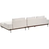 Beliani Kampinė sofa 4 asmenims MARIFERD šviesiai smėlio spalvos kairinė