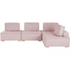 Beliani 4 vietų modulinė kampinė sofa TIBRO dešininė rožinė