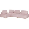 Beliani 4 vietų modulinė kampinė sofa TIBRO dešininė rožinė