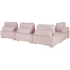 Beliani 4 vietų modulinė kampinė sofa TIBRO dešininė rožinė