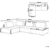 Beliani Modulinė kampinė sofa 4 asmenims TIBRO, dešininė, šviesi smėlio spalva