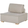 Beliani Modulinė kampinė sofa 4 asmenims TIBRO, dešininė, šviesi smėlio spalva