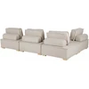 Beliani Modulinė kampinė sofa 4 asmenims TIBRO, dešininė, šviesi smėlio spalva