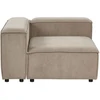 Beliani Keturvietė modulinė kampinė sofa ARDAL, kairinė, šviesiai ruda, velvetas