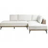 Beliani Trivietė kampinė sofa MYKEN, nebalinta, kairinė