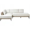 Beliani Trivietė kampinė sofa MYKEN kreminės baltos spalvos, dešininė