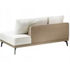 Beliani Trivietė kampinė sofa MYKEN kreminės baltos spalvos, dešininė