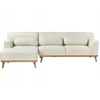 Beliani Trivietė kampinė sofa SIMOS, kreminės spalvos, dešininė