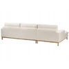 Beliani 4 vietų kampinė sofa SIGGARD Boucle balta, dešininė