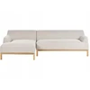 Beliani 3 vietų kampinė sofa SOSJO šviesiai smėlio spalvos, dešinė pusė