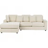 Beliani Kampinė sofa 4 asmenims KOHLO Šviesiai smėlio spalvos Dešininė
