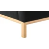Beliani Trivietė kampinė sofa SOSJO, juoda, dešininė